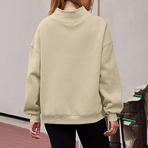 Women Mock Neck Sweatshirt Modern Casual Style - Product Image 4