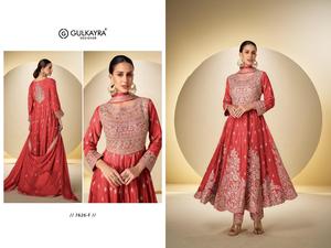 Costume Anarkali brodé bleu, vêtements ethniques pakistanais et indiens pour femmes, tenue de fête de mariage - Product Image 5