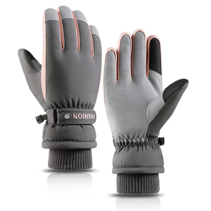 Direct Factory Professional Waterproof Winter <b>Ski</b> Racing Gloves With Goatskin Leather Thermal Insulation - Product Image 2