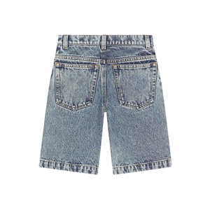 <b>Men's</b> Denim Bermuda <b>Shorts</b> With Embroidered Floral Fish Shell <b>Patches</b> Mid Waist Button Fly Casual Summer Wear - Product Image 2
