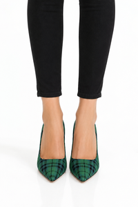 Chaussures à talons hauts écossaises pour femmes, style tartan, à bout pointu, talons aiguilles, pour mariage et soirée, vente en gros, OEM ODM - Product Image 4