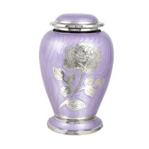 Handmade Gold Rose White Cremation <b>Urn</b> Funeral <b>Urn</b> With <b>Large</b> Flower On Enamel Burial <b>Urn</b> For Human Ashes Adult Size On Sale - Product Image 2