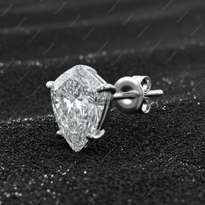 Minimalist Solitaire Kite Cut Diamond Push Back Earring - Product Image 4