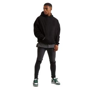 Ensemble de survêtements unisexes vintage d'hiver personnalisés, best-sellers, avec sweat à capuche uni, 100 % coton 200g, impression silicone - Product Image 2