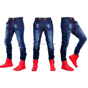 Jeans de Hombre 2025, Estilo Motero, Rectos, Rasgados, Elásticos, Ajustados, de Mezclilla, Estilo Urbano, Hip Hop, Cintura Elástica - Product Image 3