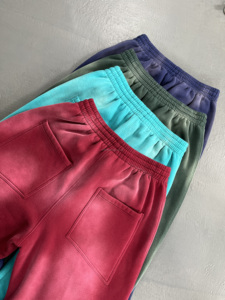 Conjunto de Sudadera con Capucha y Pantalones Deportivos Anchos de Estilo Urbano, Lavado Ácido Vintage, Estampado Personalizado a Precio de Fábrica - Product Image 5