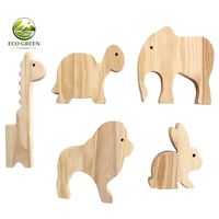 Figuras de Animales de Madera Hechas a Mano para Niños, Set de Pintura DIY, Juguetes Educativos Montessori de Madera de Pino de Vietnam