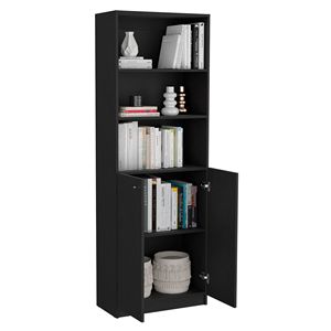 Set da soggiorno 3 pezzi nero William con 3 eleganti librerie - Product Image 4