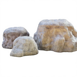 Large Unique Rock Decorative <b>Artificial</b> <b>Stone</b> FRP Fiberglass Lightweight Durable Non-Toxic Unbreakable Modern Design KNT Brand - Product Image 1