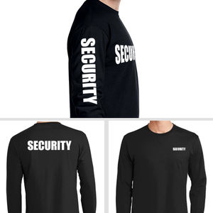 T-shirt de sécurité pour homme à manches longues 100% coton, confortable et sécurisé, avec motif uni, prix de gros, t-shirts de sécurité - Product Image 2