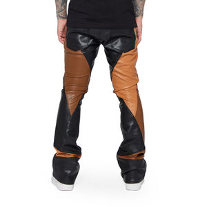 Pantalons en cuir pour hommes sur mesure en gros, style unique de haute qualité, confortables, décontractés, tissu doux et durable, directement de l'usine - Product Image 4