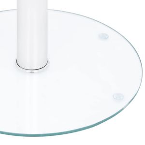 Petite table basse en aluminium avec plateau en verre trempé transparent argenté - Product Image 4
