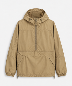 <b>Mens</b> Winter Casual Lightweight Hooded Windbreaker <b>Jacket</b> with Zipper Closure Solid Color Softshell Polyester/Nylon 220g - Product Image 2