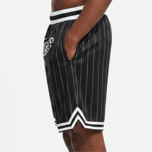 Shorts de basketball pour hommes 100 % polyester respirant, vente en gros, vêtements de sport décontractés, pantalons courts grande taille, design en maille - Product Image 2