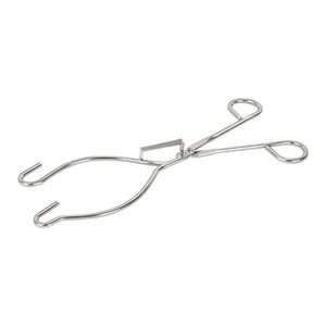 Pince de laboratoire en acier inoxydable avec 3 crochets de sécurité pour coupelles d'évaporation - Product Image 1