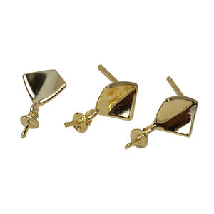 Pendientes de Plata de Ley S925 con Cadena Lisa y Diamantes, Collar Personalizado para Mujer, Accesorios de Perlas DIY, Pendientes de Plata Vacíos de Moda - Product Image 5