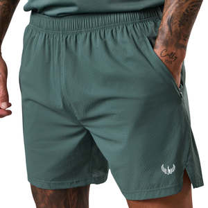 Pantalones Cortos Deportivos para Hombre, Color Verde Bosque, Transpirables, para Entrenamiento, Running, Gimnasio, Ejercicio, Ropa Deportiva - Product Image 1