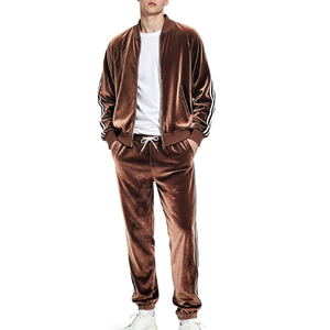Mens <b>Tracksuit</b> 2 Piece <b>Velour</b> Sweatsuit for Men Casual Full Zip Jogging Suit Jacket Pants Set - Product Image 2
