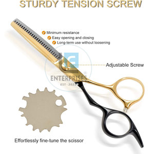 กรรไกรตัดผมมืออาชีพ สแตนเลสคุณภาพสูง น้ำหนักเบา ทนทาน ใช้ซ้ำได้ - Product Image 4