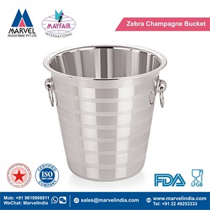 Cubo de Acero Inoxidable con Asa de Doble Lado, Acabado Espejo Cromado, 3L de Capacidad, Seguro para Contacto con Alimentos, Ecológico, Moderno, para Fiestas - Product Image 5