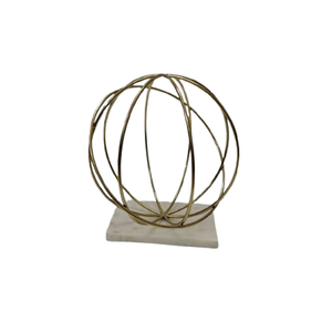 Decorative Accent Aluminium Luxury Ball Marble Base High Quality Object Handicraft Sculpture for Home <b>Table</b> Decoration Object - Product Image 1