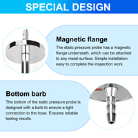 2 sondes de pression statique adaptées aux manomètres Fieldpiece AMIN2, ADMN2, SDMN5, pour les tests des techniciens HVAC