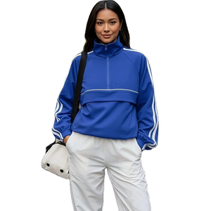 Chaqueta de Forro Polar Azul para Mujer, Estilo Retro Casual, Ligera, Colección de Invierno, Corte Ajustado, Deportiva, Impermeable, Tallas Grandes - Product Image 1