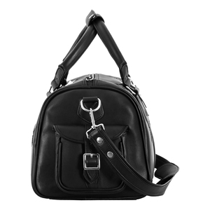 Custom Logo 100% Genuine Nappa Leather Luxury Gym Bag White Star Design Overnight <b>Travel</b> Duffel Padded Handles Multi-Functional - Product Image 4