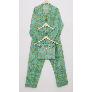 Conjunto de Pijama de Manga Larga 100% Algodón Transpirable con Cintura Elástica y Estampado Floral, Suave y Liso para Mujer, Todas las Temporadas - Product Image 5