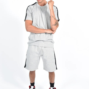 STRONG REAPERS SPORTS Conjunto Casual de Verano para Hombre, Transpirable, de Felpa Tejida, 100% Algodón, Camiseta de Manga Corta y Pantalones Cortos - Product Image 4