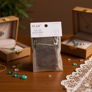 Sacchetti regalo ILAN 5x7cm Argento 8 pezzi per confezionamento gioielli - Product Image 2