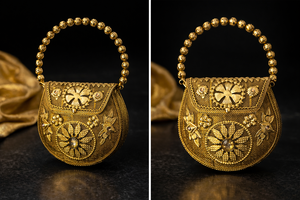 Bolso de mano artesanal con cuentas para fiesta, con forro de satén, cierre de solapa y correa para el hombro para damas - Promoción y regalo para bodas - Product Image 4