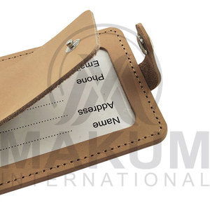 Etiquetas de equipaje de cuero de alta calidad personalizadas con logotipo y color a medida - Product Image 3