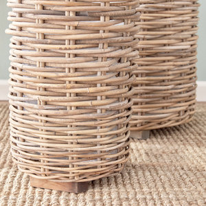Paniers tissés de jardinage extérieurs d'intérieur de pot en céramique fait main de terre cuite - Product Image 3