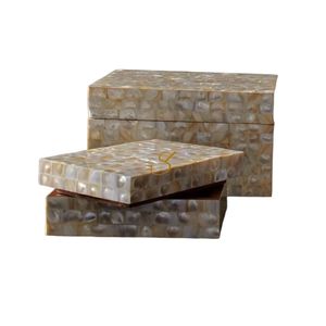 MOP Jewelry <b>Box</b> with Lid Handmade Mother of Pearl Inlay Wooden Storage <b>Box</b> Rectangular <b>Keepsake</b> Case for Earrings Bangles - Product Image 4