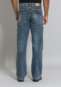 Pantalones Vaqueros Grises con Lavado Ácido para Hombre, Corte Slim Fit, Diseño de Moda - Product Image 3