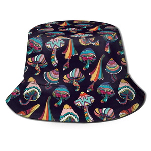 Y2K Psychedelic <b>Mushroom</b> Print <b>Bucket</b> <b>Hat</b> Unisex Spring Summer Casual Style Adult Fashion Accessory - Product Image 4