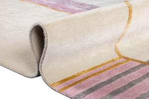 Tapis persan de luxe à poils moyens, fait main en laine et soie, pour salon, chambre et hôtel - Product Image 5