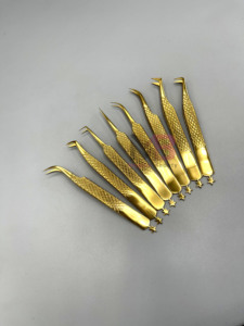 Pinzas para Pestañas de Acero Inoxidable con Punta de Fibra Puntiaguda, Duraderas, de Primera Calidad, Antiestáticas y de Precisión - Product Image 5