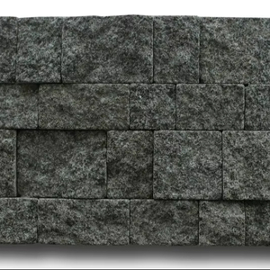 Revêtement mural extérieur en pierre de basalte noir naturel de qualité supérieure, finition trompée, épaisseur 17 mm, découpé sur mesure, durable et écologique - Product Image 2