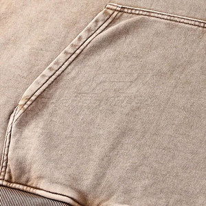 Vente directe usine, prix de gros : Sweat-shirts basiques pour hommes, unis, hiver, effet délavé, avec logo personnalisé, haute qualité, respirants - Product Image 6