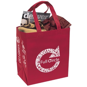 Eco friendly Reusable Eco-friendly <b>Folding</b> Grocery <b>Bag</b> Recycled PP Nonwoven Fabric Tote <b>bags</b> with Custom printed logo - Product Image 2