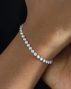 Top Quality Lab Grown Diamond Moissanite Silver <b>Bracelet</b> <b>for</b> <b>Women</b> with Modern Styling <b>for</b> Fashion Retailers and Jewelry - Product Image 3