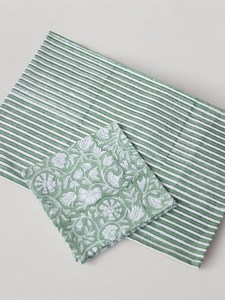 Indian Dining Table <b>Placemats</b> Set With Napkins Stripe Two colour Available Table Linens - Product Image 2