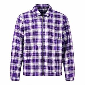 Chemise en flanelle de coton pour hommes, manches longues, à carreaux, boutonnée, vente en gros, fabrication sur mesure, marque privée, pour les détaillants. - Product Image 1