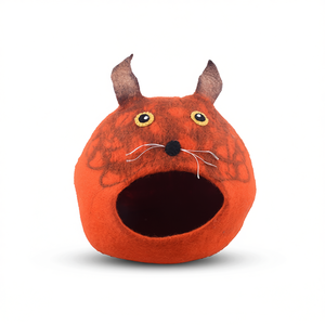Produit promotionnel pour animaux de compagnie : Maison pour chat en feutre en forme de visage de chat - Product Image 2