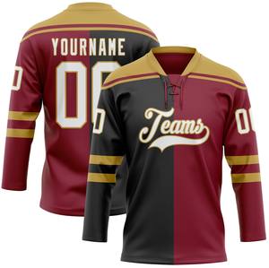 Maillot de hockey sur glace personnalisé imprimé par sublimation intégrale, vêtements d'équipe 100 % polyester, séchage rapide, antibactérien, équipe personnalisée - Product Image 5
