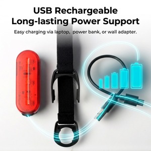 ไฟเตือนแม่เหล็กแบบพกพา LED ชาร์จ USB ได้ พร้อมคลิปแม่เหล็ก สำหรับวิ่งกลางคืน กันน้ำ IP44 ได้รับมาตรฐาน CE - Product Image 6