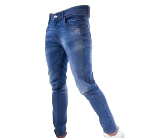 Jeans en denim délavé pour homme, coupe droite, déchirés, slim, décontractés, streetwear, conception personnalisée OEM - Product Image 5