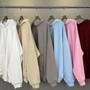 Haute qualité personnalisé brodé impression unisexe hommes surdimensionné 430GSM lourd coton éponge français sweats à capuche de luxe - Product Image 6